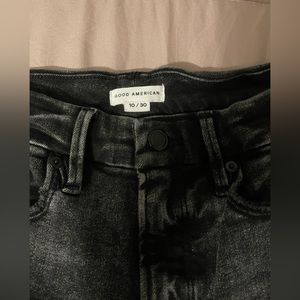 Good American washed out black jeans